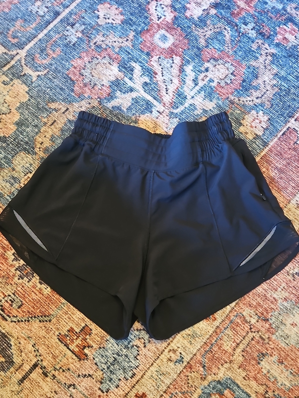 Lululemon Women’s Black Athletic Shorts with Reflective Trim